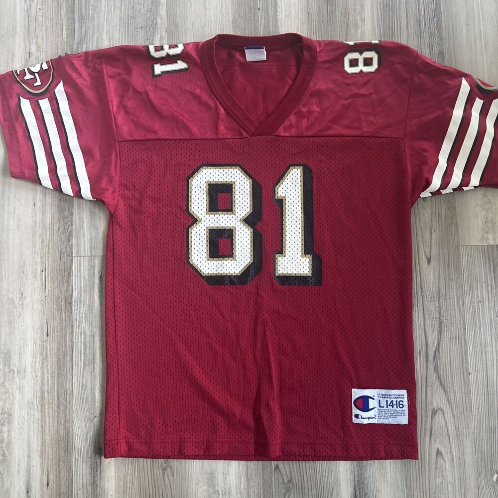 Vintage Champion Terrell Owens #81 San Francisco 49ers NFL Boys youth L (14-16)